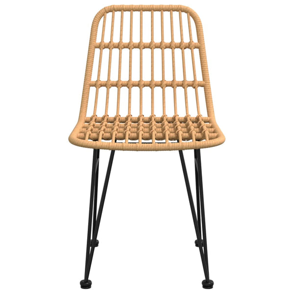 Gartenstühle 2er Set PE-Rattan