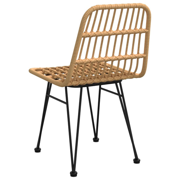 Gartenstühle 2er Set PE-Rattan