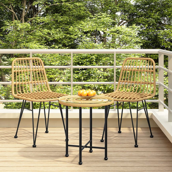 Gartenstühle 2er Set PE-Rattan