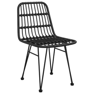 vidaXL Chaises de jardin 2 pcs Noir 48x62x84 cm Rotin PE