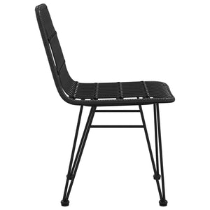 vidaXL Chaises de jardin 2 pcs Noir 48x62x84 cm Rotin PE