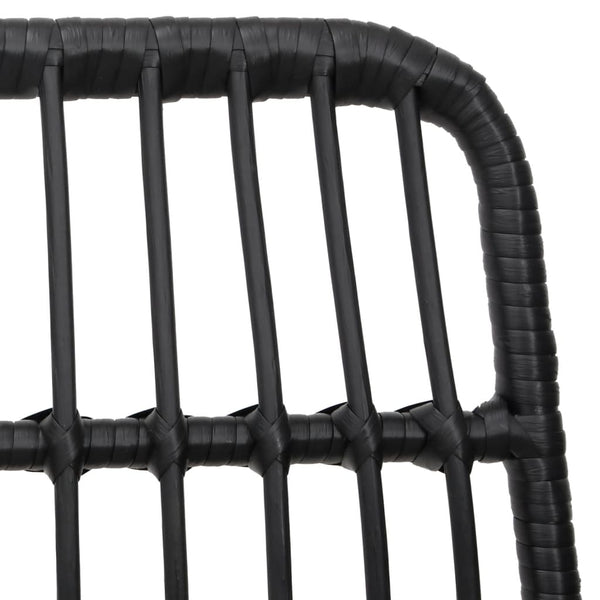 vidaXL Chaises de jardin 2 pcs Noir 48x62x84 cm Rotin PE