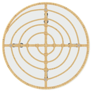 Gartentisch Ø50 cm Hartglas Stahl