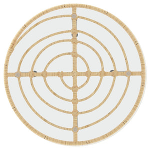 Gartentisch Ø55 cm aus Glas und Stahl