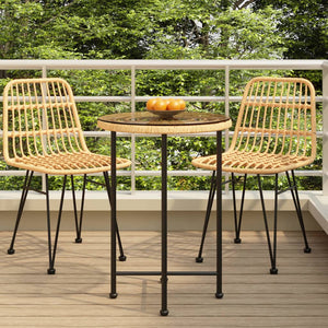Gartentisch Ø55 cm aus Glas und Stahl