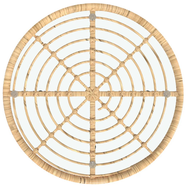 Gartentisch Ø80cm Hartglas Stahl