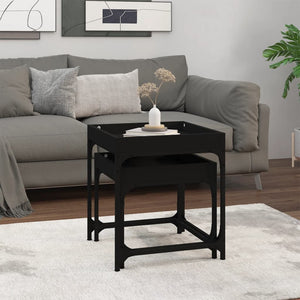 Schwarze Beistelltische 2er Set