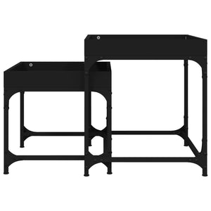 Schwarze Beistelltische 2er Set
