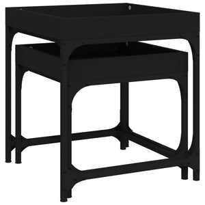 Schwarze Beistelltische 2er Set