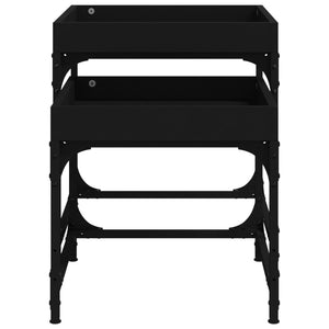 Schwarze Beistelltische 2er Set