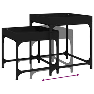 Schwarze Beistelltische 2er Set