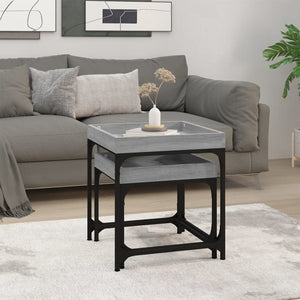 Graue Beistelltische 2er Set