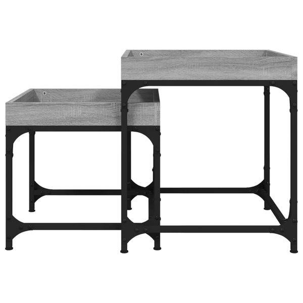 Graue Beistelltische 2er Set
