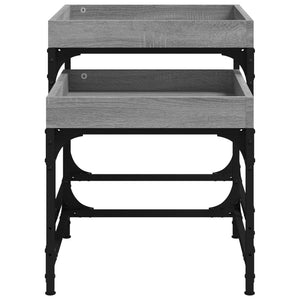 Graue Beistelltische 2er Set