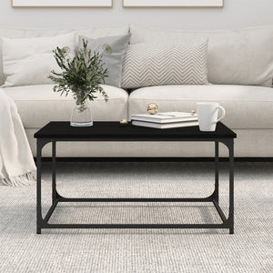 Schwarzer Couchtisch 80x50 cm