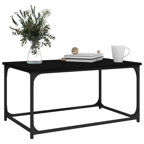 Schwarzer Couchtisch 80x50 cm