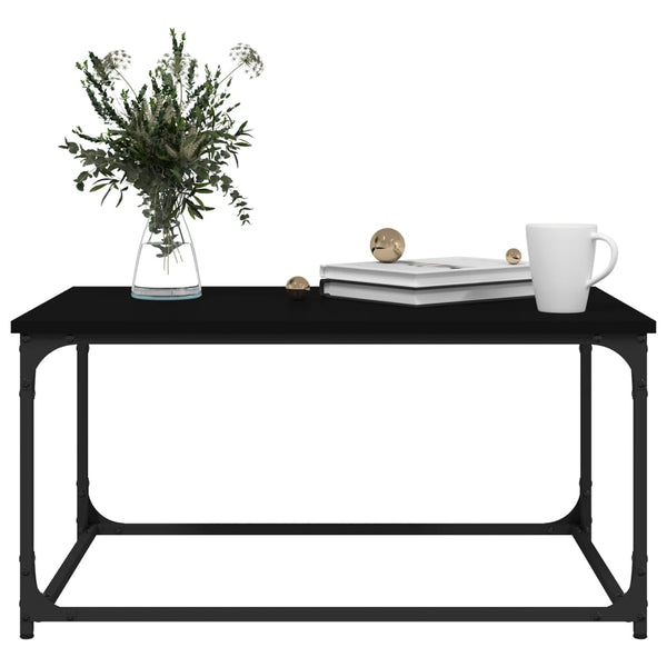 Schwarzer Couchtisch 80x50 cm