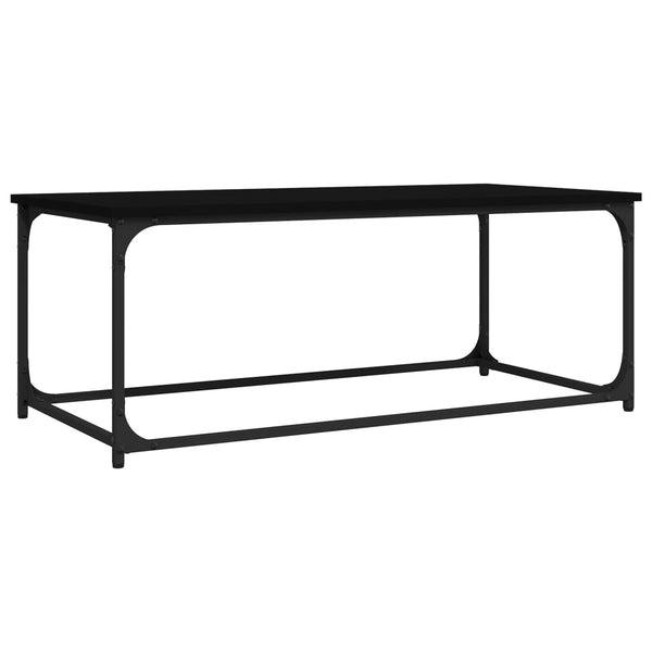 Schwarzer Couchtisch 102x50 cm