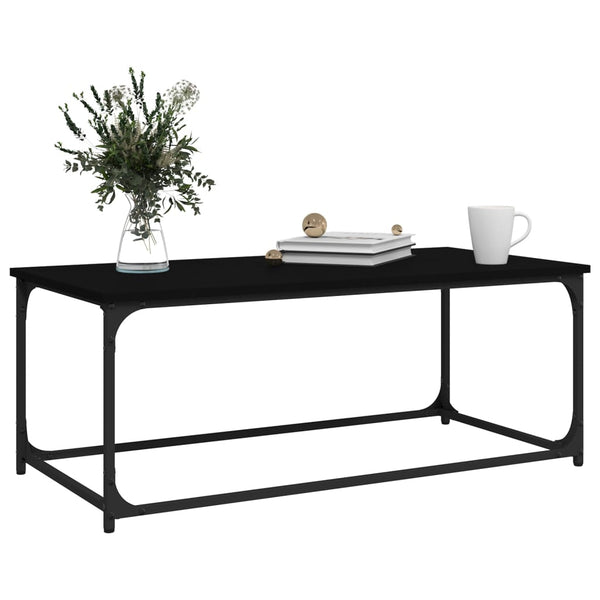 Schwarzer Couchtisch 102x50 cm