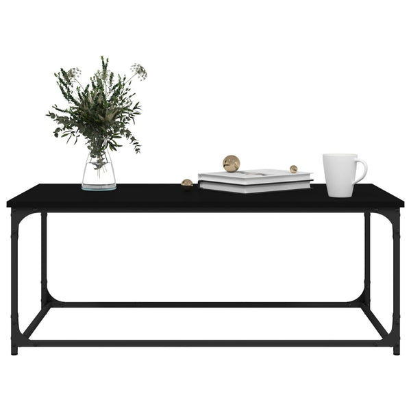 Schwarzer Couchtisch 102x50 cm