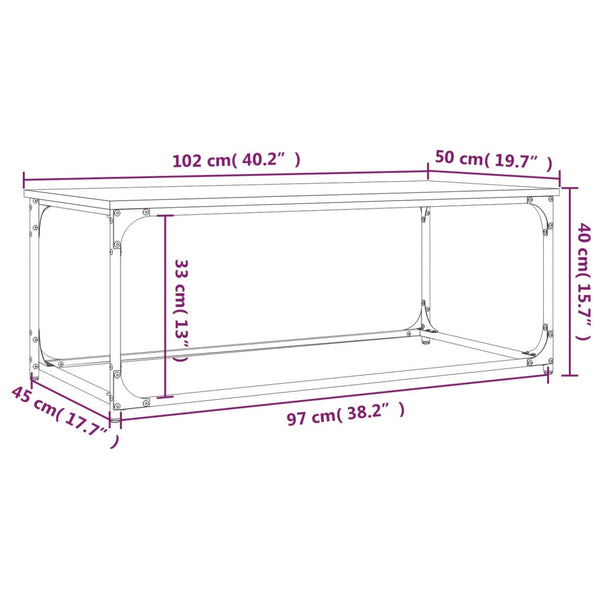 Couchtisch Sonoma Eiche 102 cm