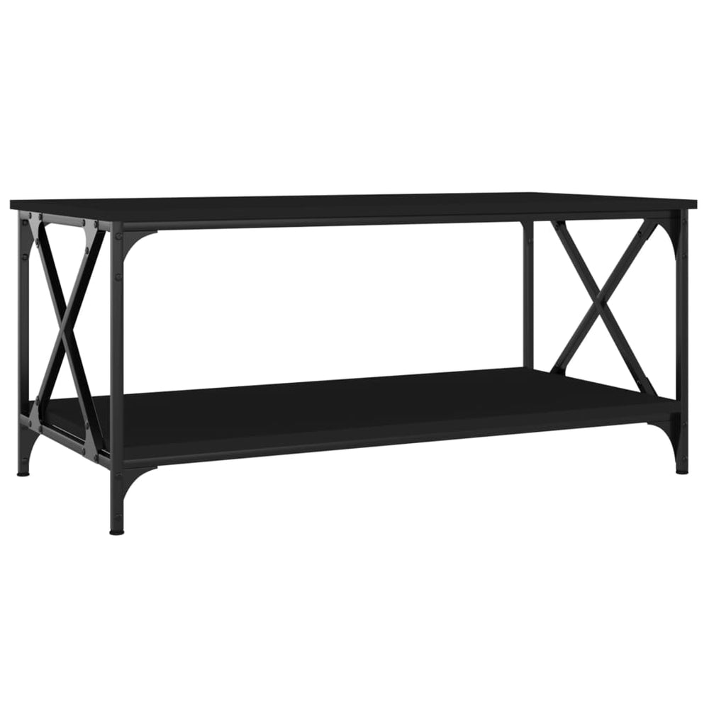 Schwarzer Couchtisch 100x50 cm