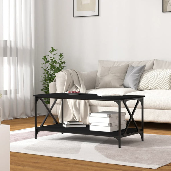 Schwarzer Couchtisch 100x50 cm