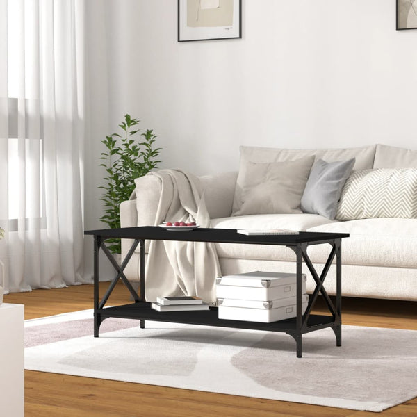 Schwarzer Couchtisch 100x45 cm