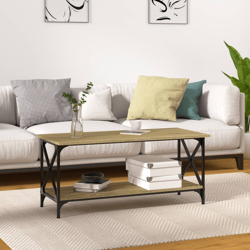 Schwarzer Couchtisch 100x45 cm