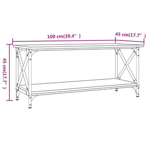 Couchtisch Grau Sonoma 100x45 cm