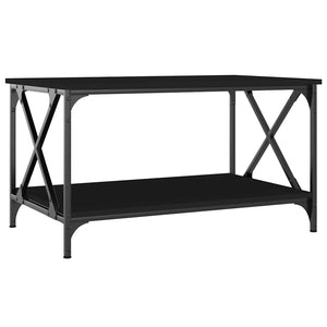 Schwarzer Couchtisch 80x50 cm
