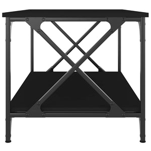 Schwarzer Couchtisch 80x50 cm