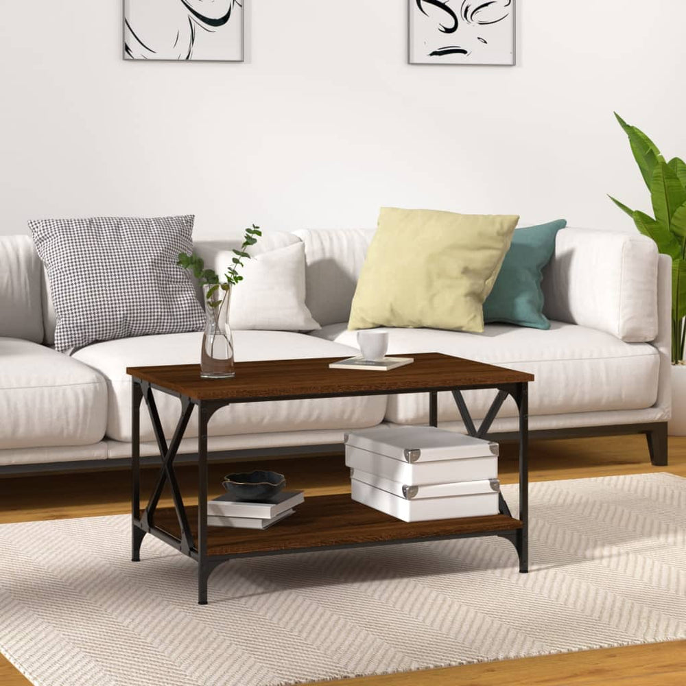 Couchtisch Braun Eichenoptik 80x50 cm