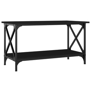 Schwarzer Couchtisch 80x45 cm