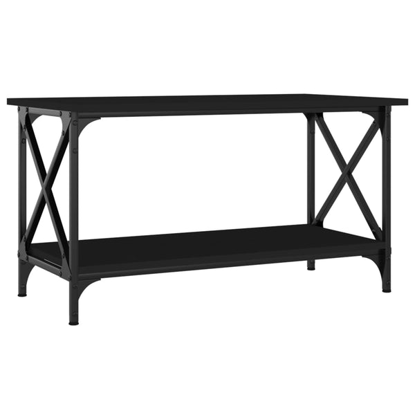 Schwarzer Couchtisch 80x45 cm