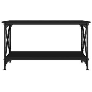Schwarzer Couchtisch 80x45 cm
