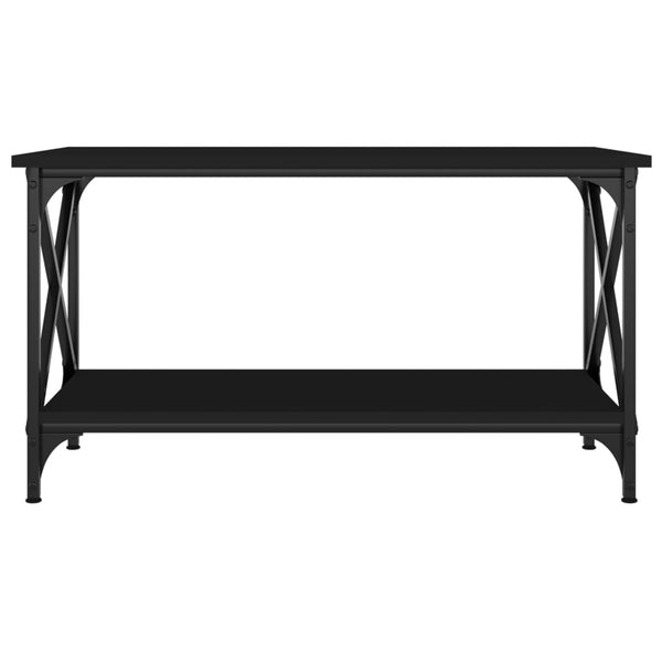 Schwarzer Couchtisch 80x45 cm