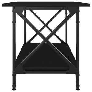 Schwarzer Couchtisch 80x45 cm