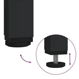 Schwarzer Beistelltisch 55x38x45 cm