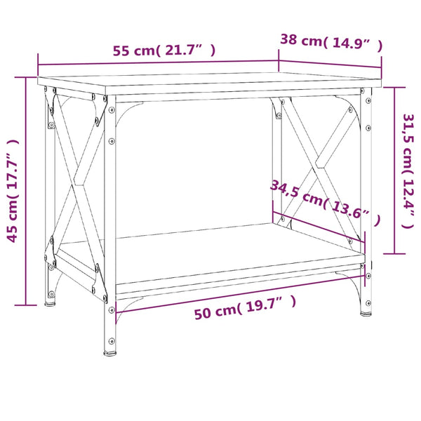 Beistelltisch Sonoma Eiche 55x38x45 cm