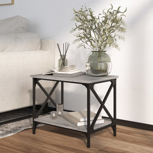 Grauer Beistelltisch Sonoma, 55 cm