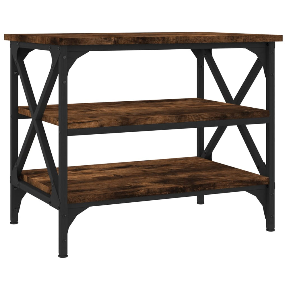 vidaXL Side Table Smoked Oak 55x38x45 cm Engineered Wood