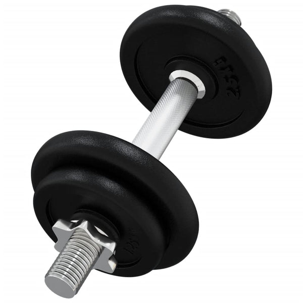 Kurzhantel mit Hantelscheiben 40 kg Gusseisen & Stahl verchromt