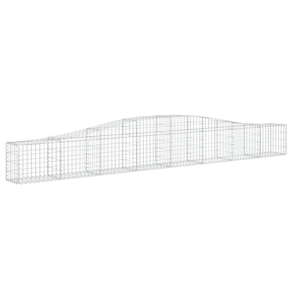 Gabionen mit Hochbogen 20 Stk. 400x30x40/60 cm Verzinktes Eisen