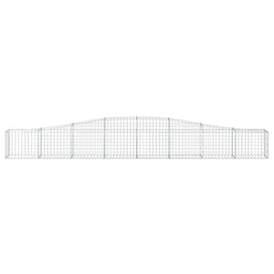 Gabionen mit Hochbogen 20 Stk. 400x30x40/60 cm Verzinktes Eisen