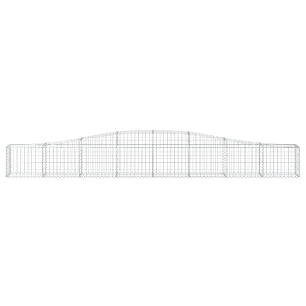 Gabionen mit Hochbogen 20 Stk. 400x30x40/60 cm Verzinktes Eisen
