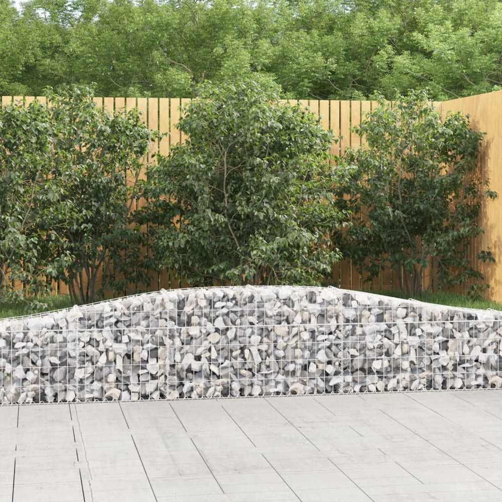 vidaXL Gabions avec arche haute 20 pcs 400x30x40/60 cm Fer galvanisé