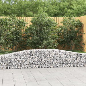 Gabionen mit Hochbogen 20 Stk. 400x30x40/60 cm Verzinktes Eisen
