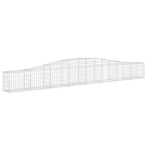 Gabionen mit Hochbogen 25 Stk. 400x30x40/60 cm Verzinktes Eisen