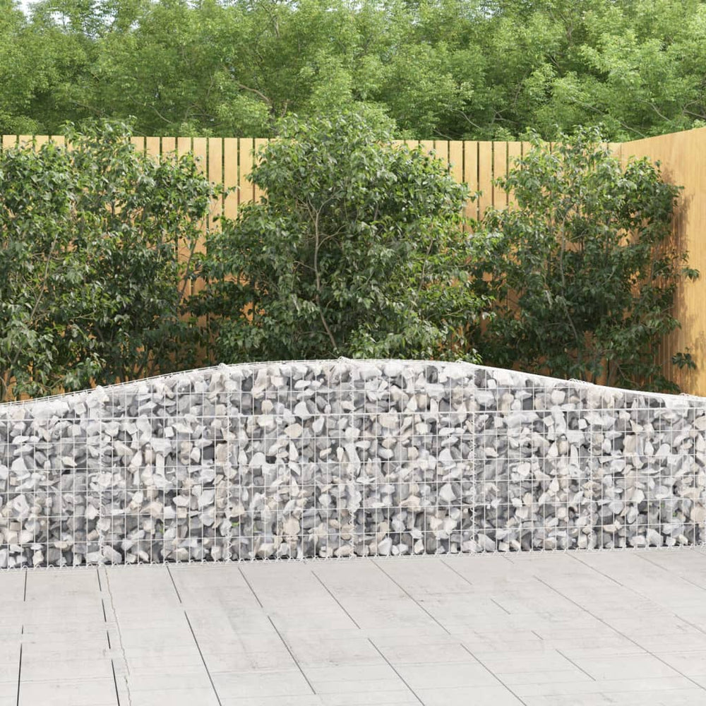 vidaXL Gabions avec arche 25 pcs 400x30x60/80 cm Fer galvanisé